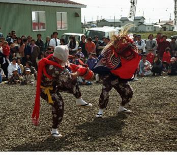 珸瑶瑁獅子神楽の写真