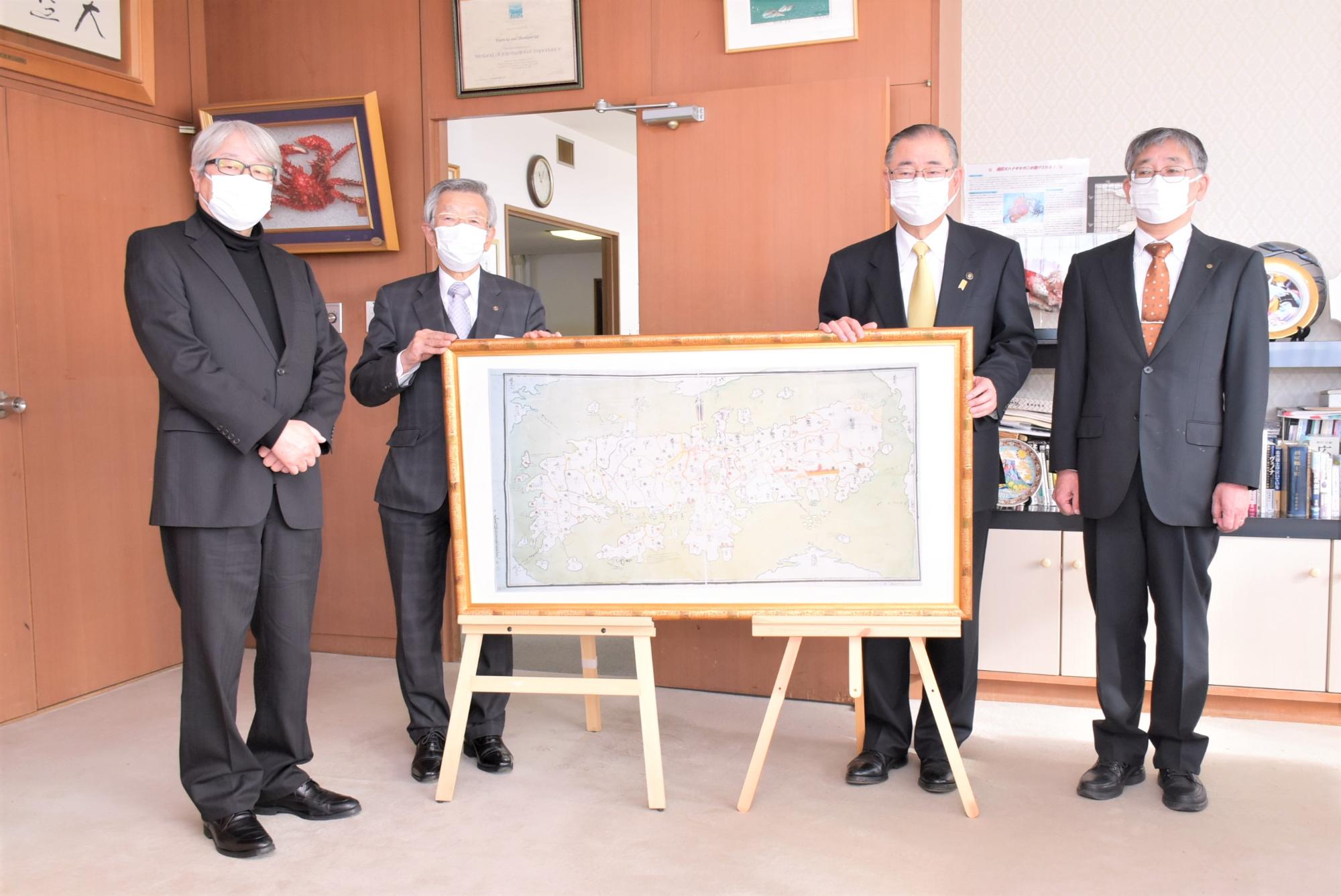 大黒屋光太夫作成日本地図複製の寄贈