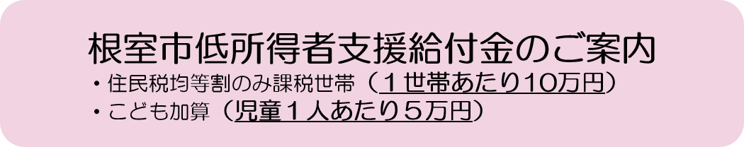 低所得者支援給付金