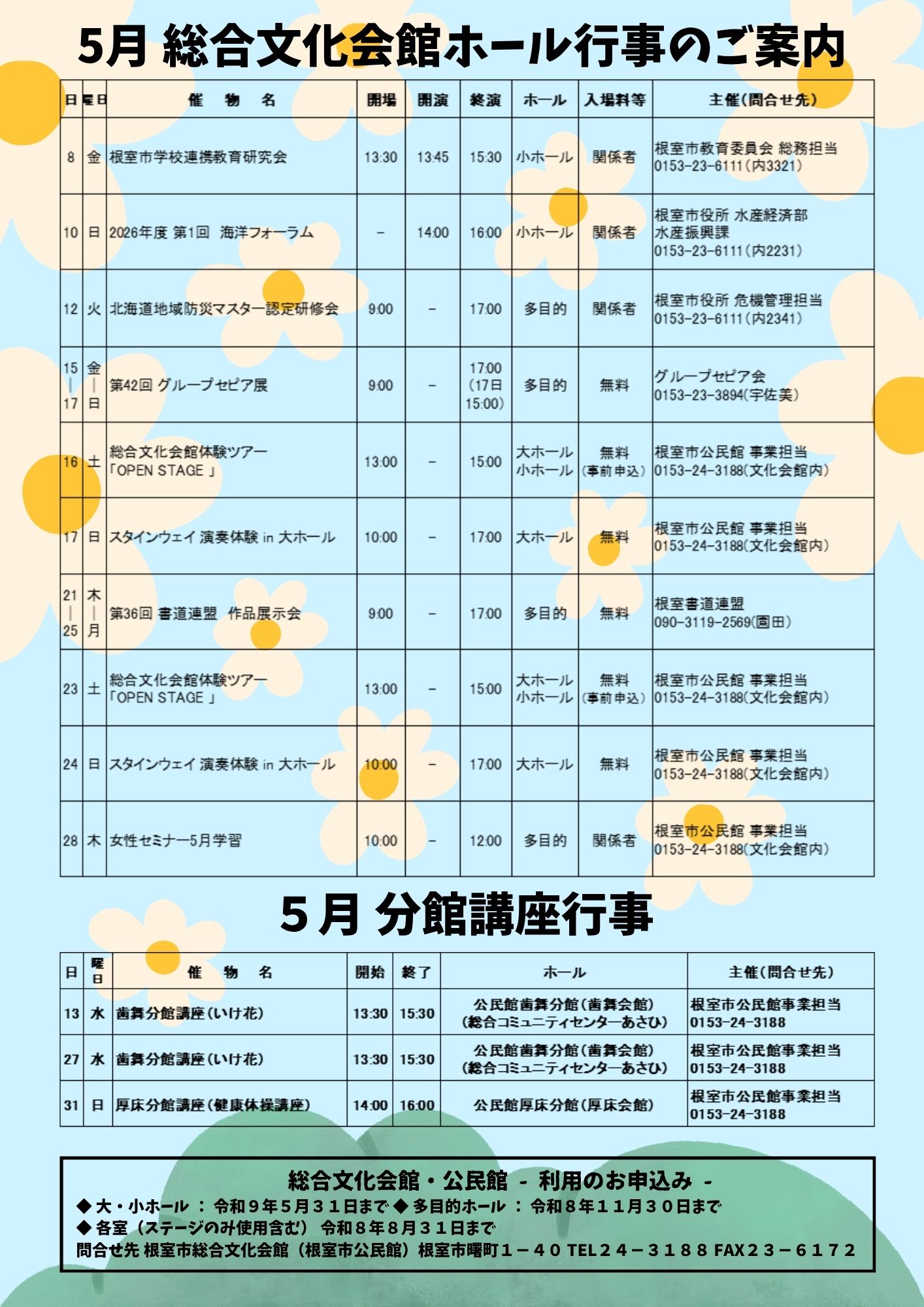 公民館だより5月号裏