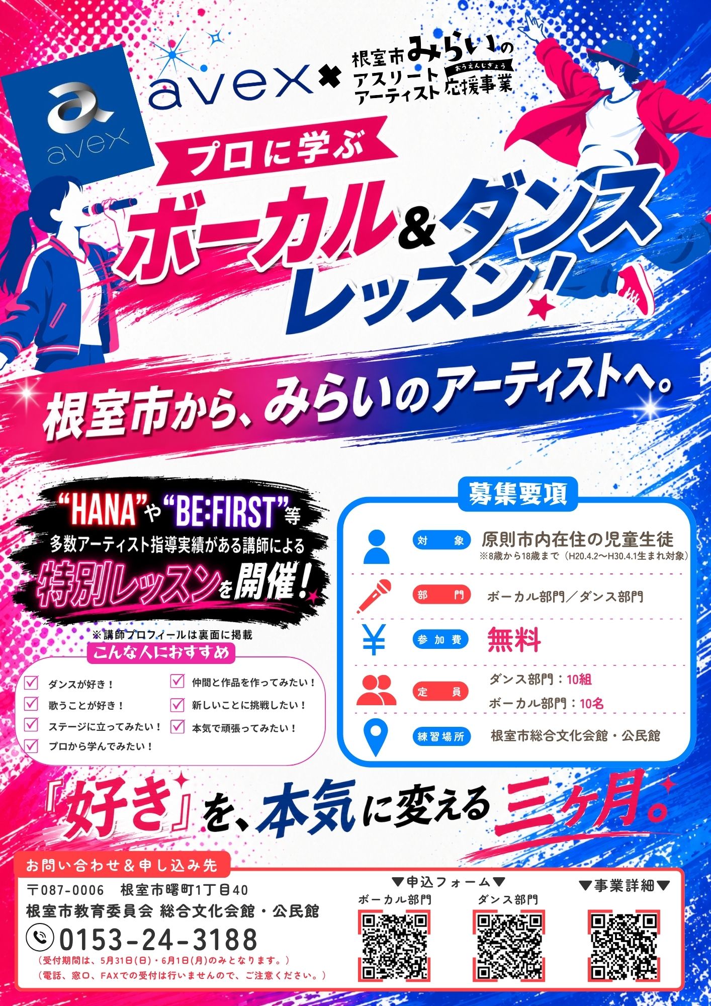みらいのアーティスト応援事業　表面