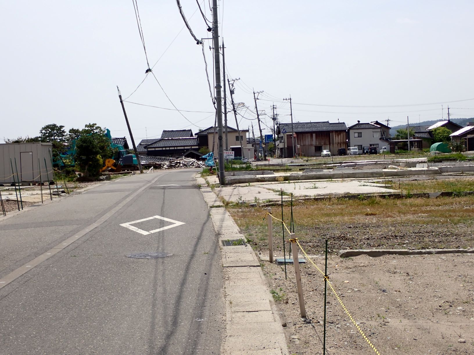 珠洲市郊外　津波及び火災現場