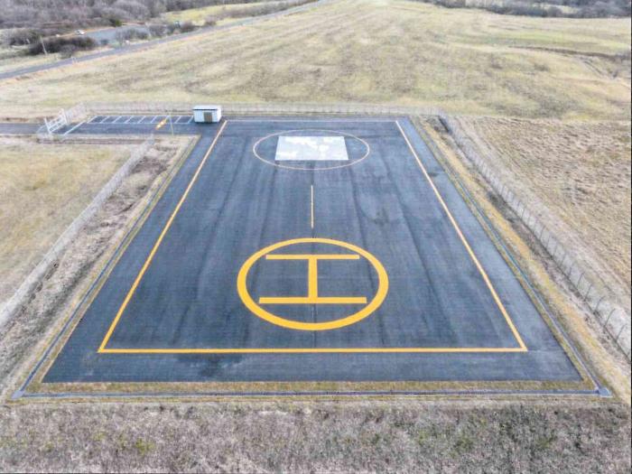 根室市防災ヘリポート改修工事完了の写真