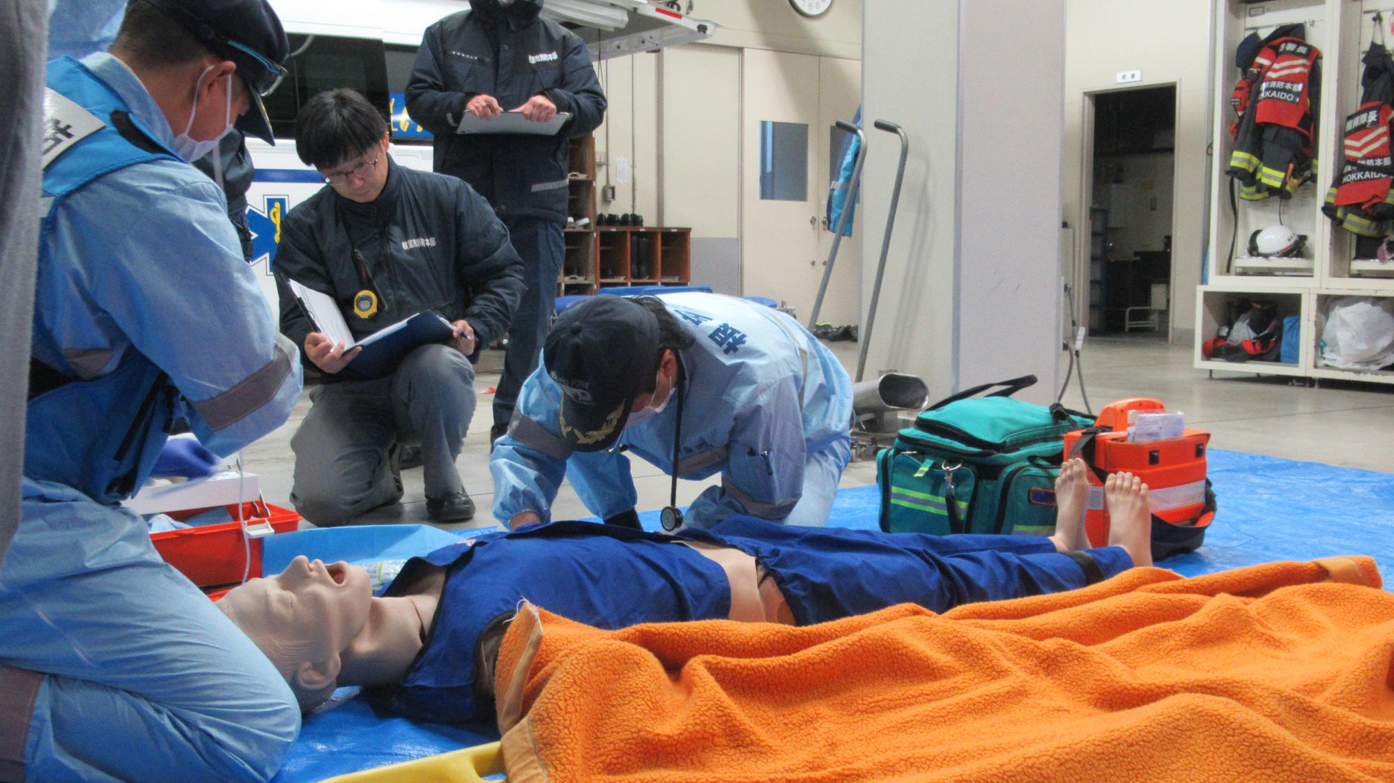 救急訓練の様子